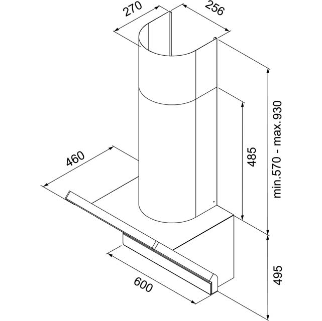 Amica IN600MS 60 cm Chimney Cooker Hood