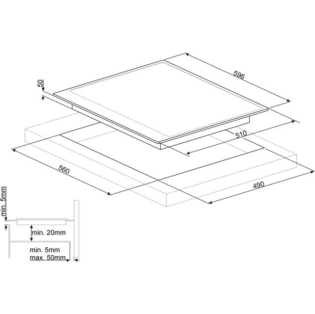 Smeg Cortina PI764AO 60cm Induction Hob